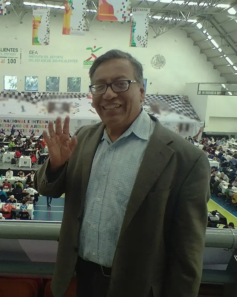 Profesor Rafael Bedolla en el Campeonato Nacional de Ajedrez, Aguascalientes